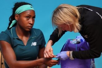 Coco Gauff vomits on court before playing at Madrid Open
