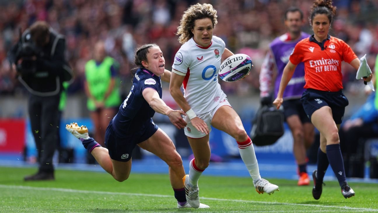 Scotland 7-84 England: Defending champions defeat hosts in Women's Six Nations at Murrayfield