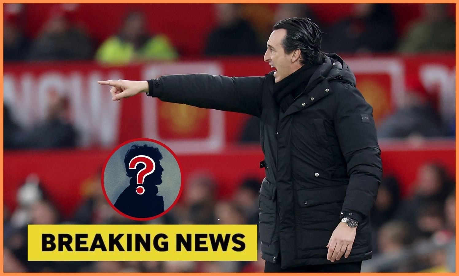 Unai Emery shouts instructions during Aston Villa