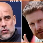 Pep Guardiola and Calum McFarlane