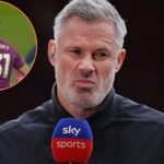 Jamie Carragher on Sky Sports with overlay of Antonin Kinsky