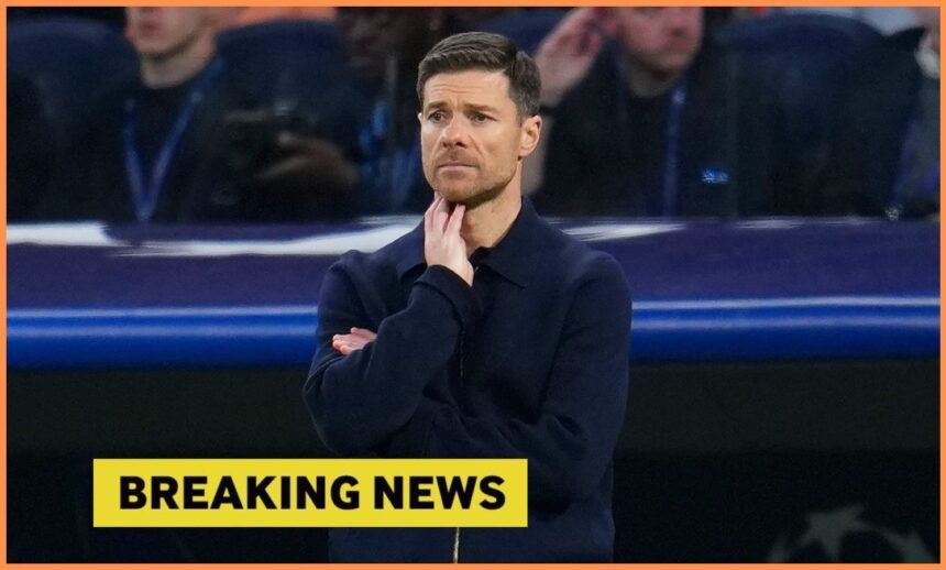 Xabi Alonso looks on during Real Madrid