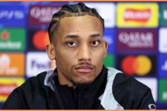 Joao Pedro in a press conference