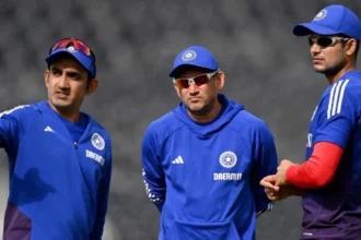 Gautam Gambhir, Ajit Agarkar and Shubman Gill
