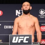 Head coach Sean Strickland reacts to Khamzat Chimaev's weight issues after UFC 328 title win