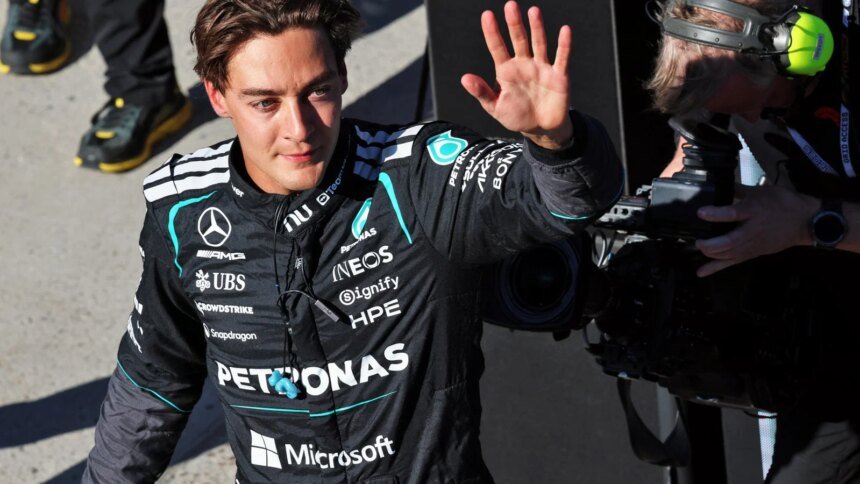 Russell edged out Antonelli to pole