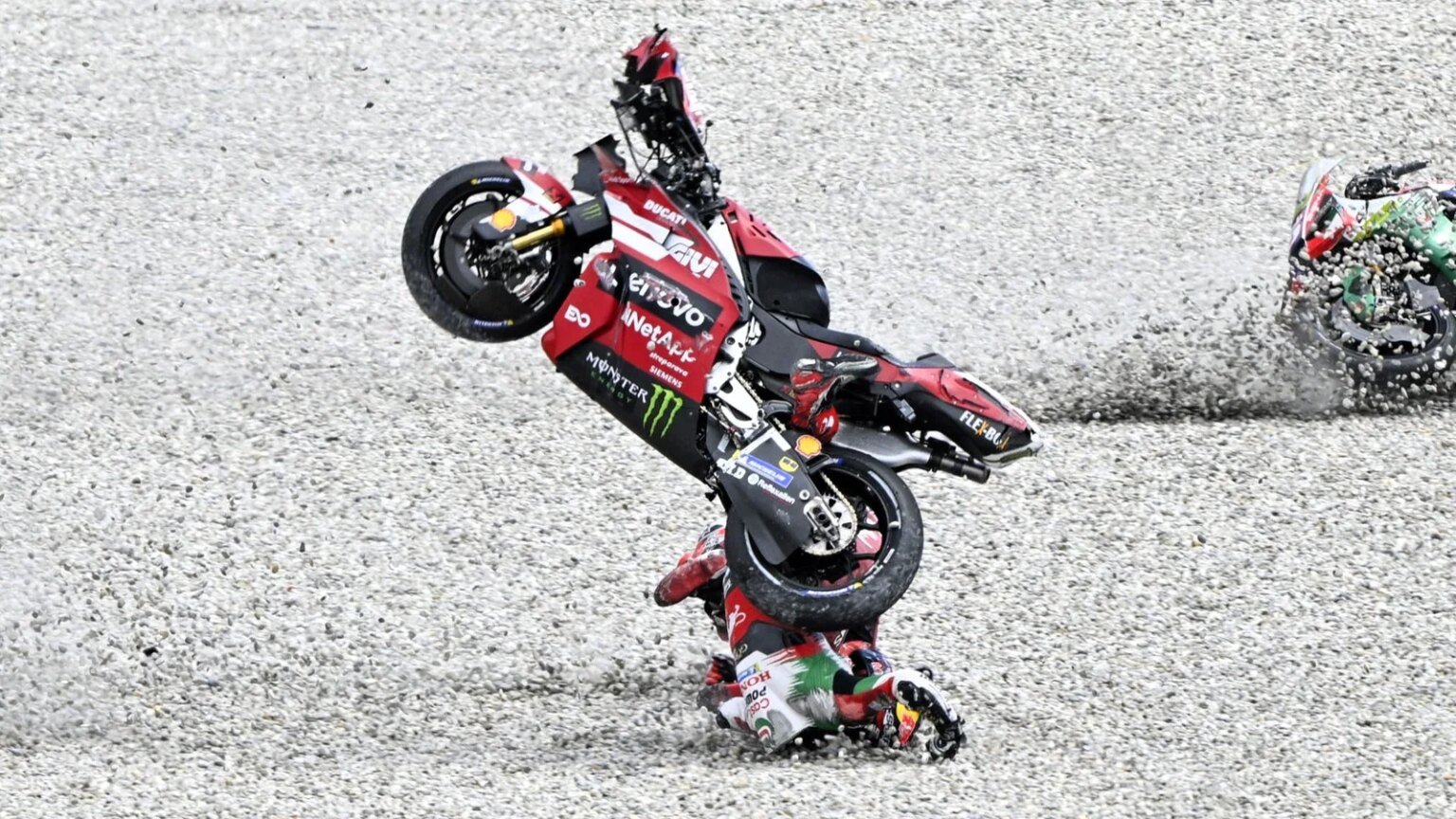 Johann Zarco, Pecco Bagnaia, 2026 Catalan MotoGP accident.