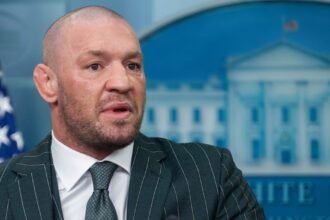 Khamzat Chimaev hits back at Conor McGregor's middleweight title claim, saying, ``He lost the belt 10 years ago''