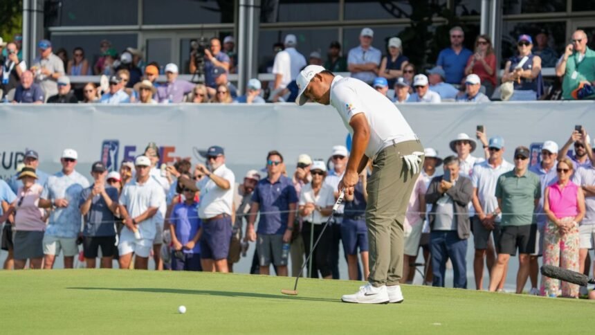 Kim Si-woo settles for 60 after bogey on Byron Nelson
