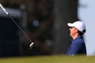 Rory McIlroy interacts with fans at PGA Championship