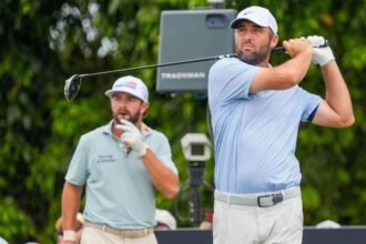 Scottie Scheffler leads the PGA odds. Cameron Young moves into the top five