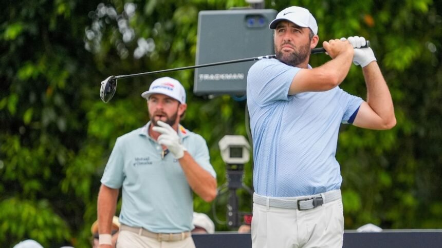 Scottie Scheffler leads the PGA odds. Cameron Young moves into the top five