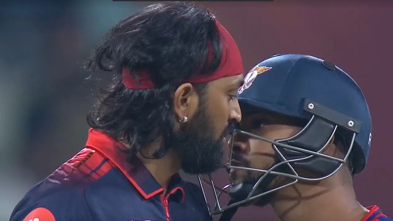 Nicholas Pooran and Krunal Pandya engaged in heated exchange during LSG vs RCB IPL 2026 clash