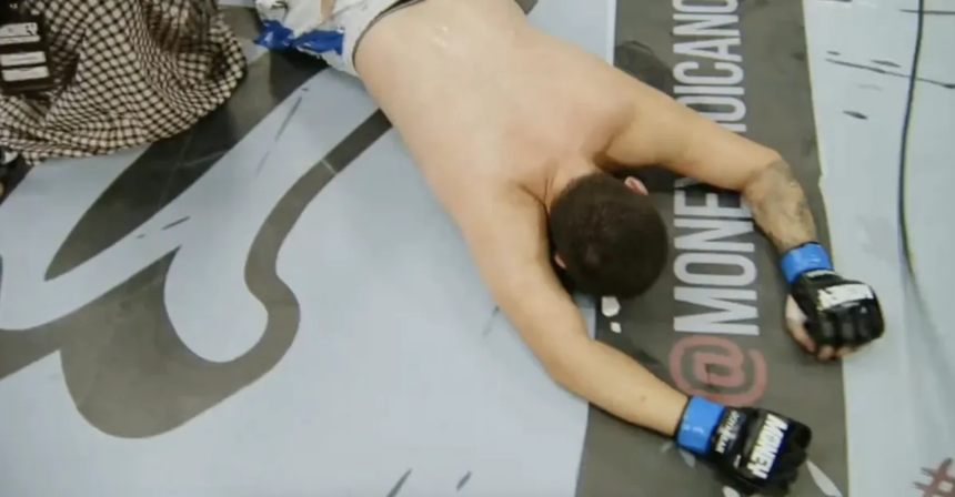 Video: Fighter faints after left-wing vs. right-wing fight at Renato Moicano's MMA debut show in Brazil