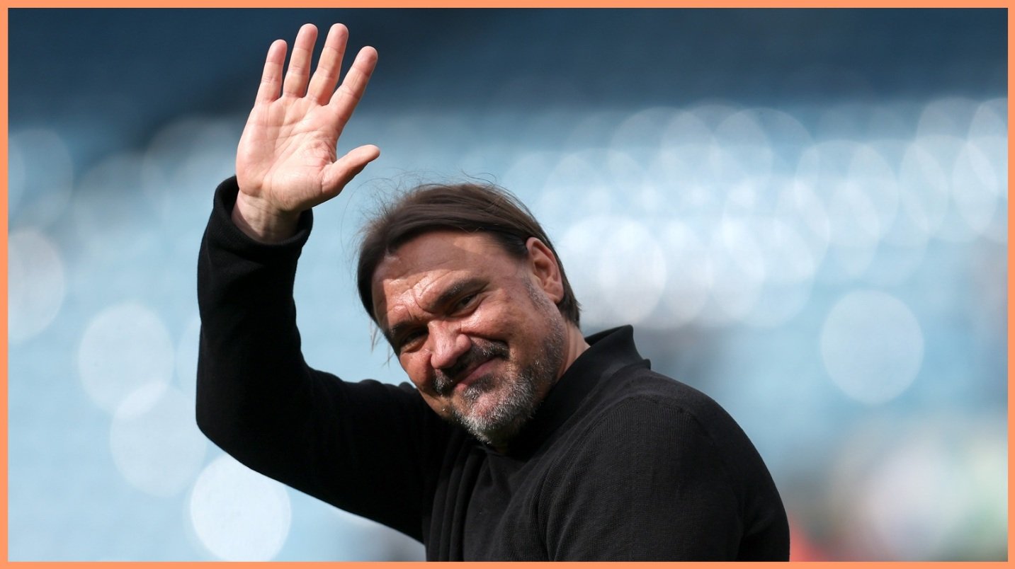 Leeds manager Daniel Farke waves to supporters