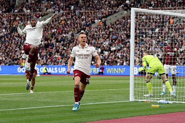Trossard scoring against West Ham