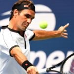 Roger Federer participates in US Open exhibition event