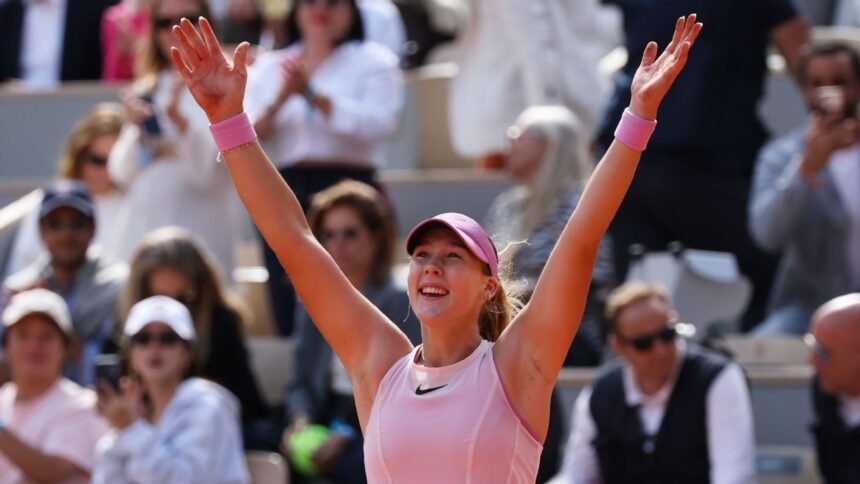 Andrieva defeats Szwarinska at French Open to win first Grand Slam title