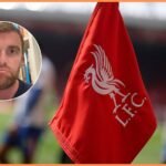 Liverpool corner flag and Fabrizio Romano