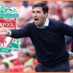 Andoni Iraola during Liverpool vs Bournemouth at Anfield