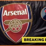 Arsenal FC logo and breaking news banner