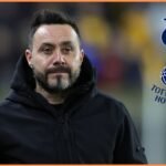 Roberto De Zerbi and the Tottenham Hotspur badge
