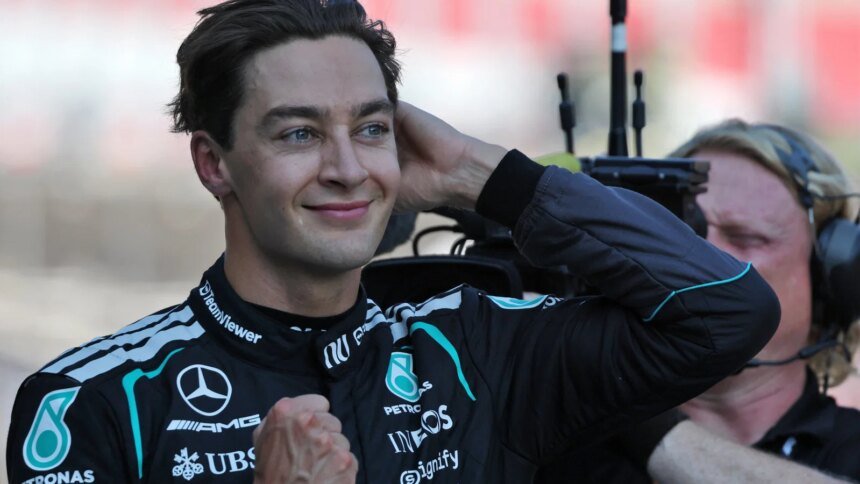 Russell celebrates in Austria