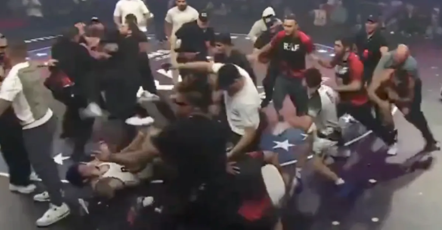 Khamzat Chimaev and Dillon Danis get into a huge brawl after a lightning quick match in the main event of RAF 10
