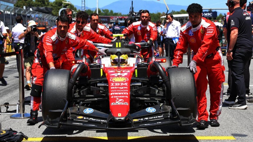 Hamilton scored a memorable first win for Ferrari