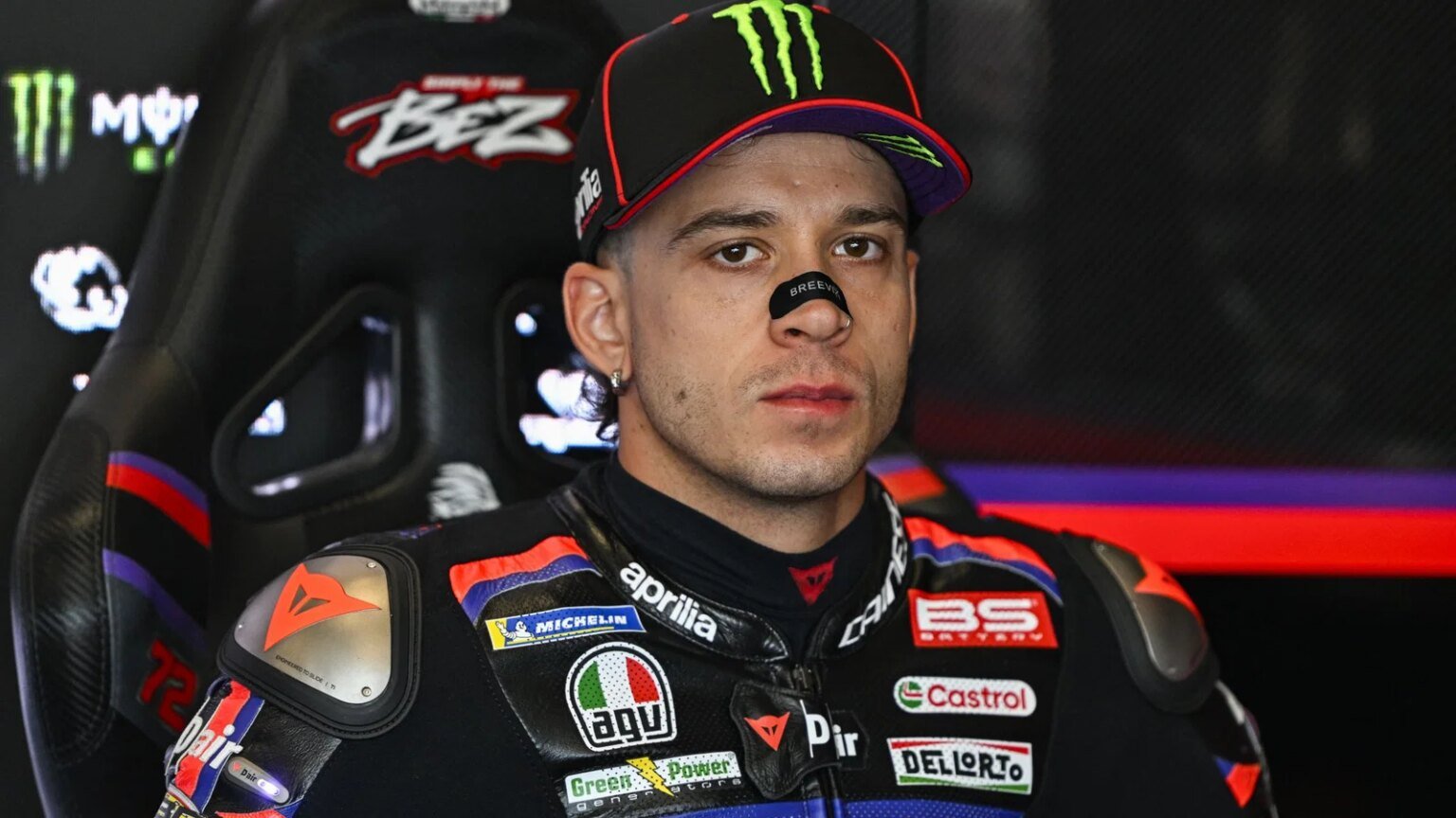 Marco Bezzecchi, 2026 MotoGP Czech Grand Prix, pit box. Credit: Gold and Goose.