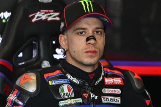 Marco Bezzecchi, 2026 MotoGP Czech Grand Prix, pit box. Credit: Gold and Goose.