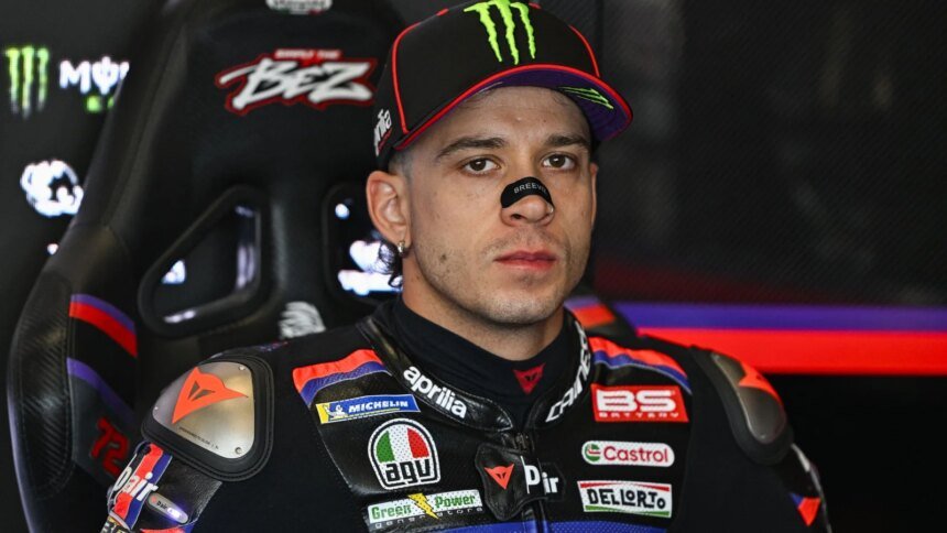 Marco Bezzecchi, 2026 MotoGP Czech Grand Prix, pit box. Credit: Gold and Goose.