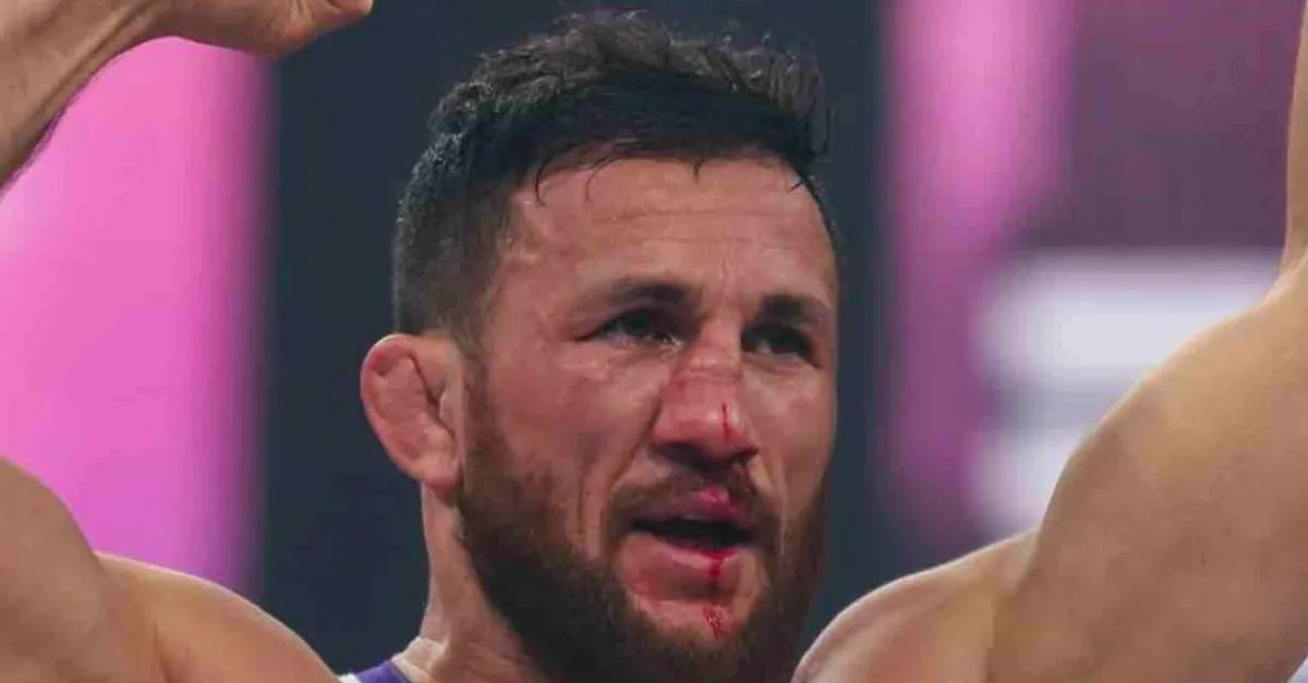Merab Dvalishvili breaks his nose again during wrestling match with Frankie Edgar
