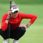 Midway through the U.S. Women's Open, Nelly Korda changes into the shoes LeBron gave her.