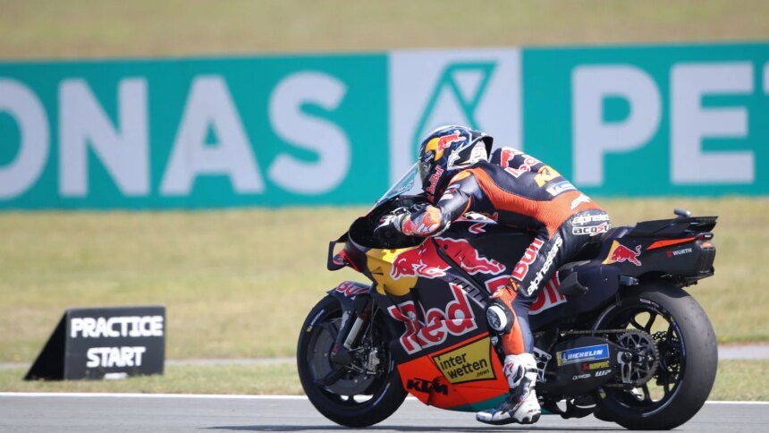Pedro Acosta, 2026 MotoGP Dutch Grand Prix, practice start. Credit: Gold and Goose.