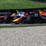 Hadjar went wheel-to-wheel with his F1 hero Hamilton