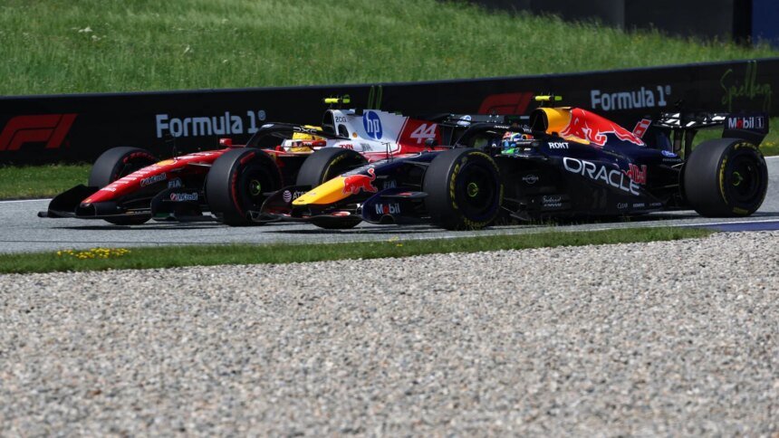 Hadjar went wheel-to-wheel with his F1 hero Hamilton