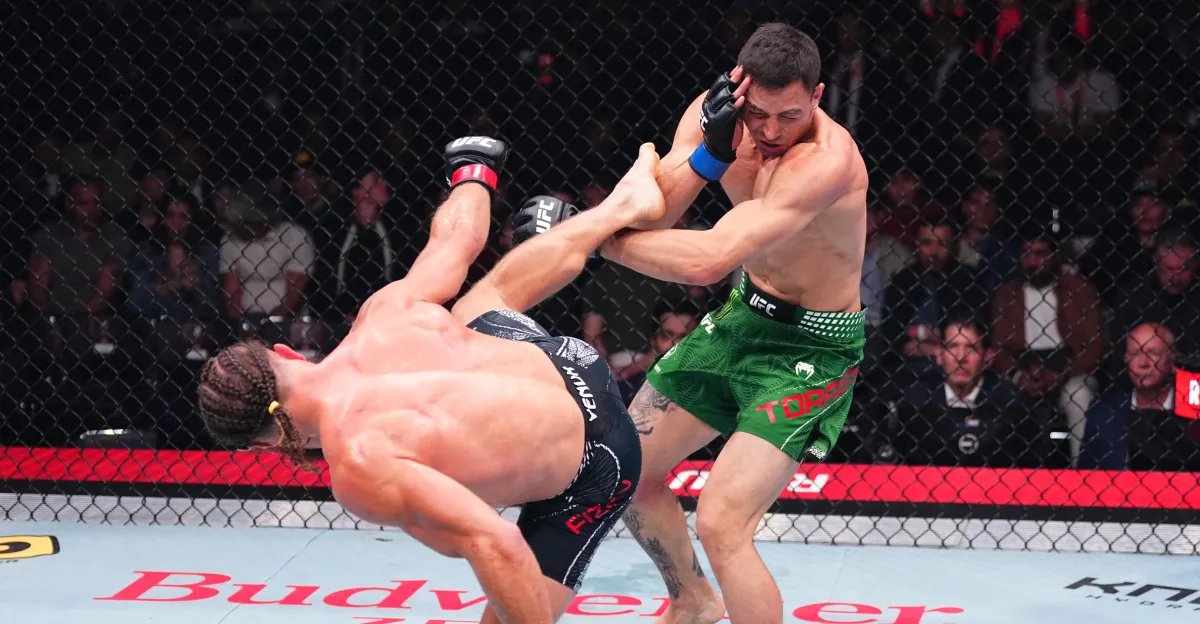 UFC Baku Results: Rafael Fiziev knocks out Manuel Torres in main event with terrifying wheel kick