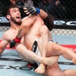 UFC Vegas 119 Video: Murtazari Magomedov hits a rare Scottish twister submission and taps Mershik Baghdasaryan