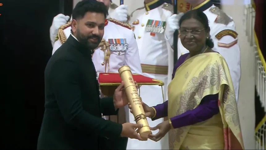 Watch Rohit Sharma Honoured With Padma Shri Joins Virat Kohli In Exclusive List Of Indian Cricketers