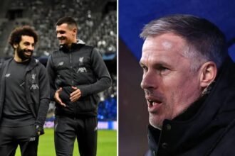 Dejan Lovren and Mohamed Salah, split image, Jamie Carragher