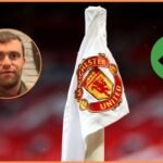 Man United corner flag with Fabrizio Romano overlay