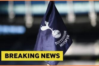 Tottenham flag with breaking news