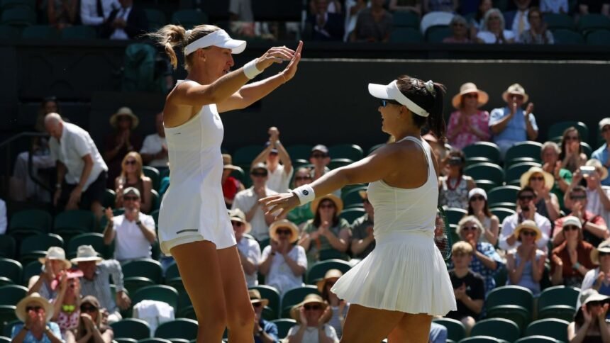 Kristina Mladenovic and Guo Hanyu win Wimbledon women's doubles