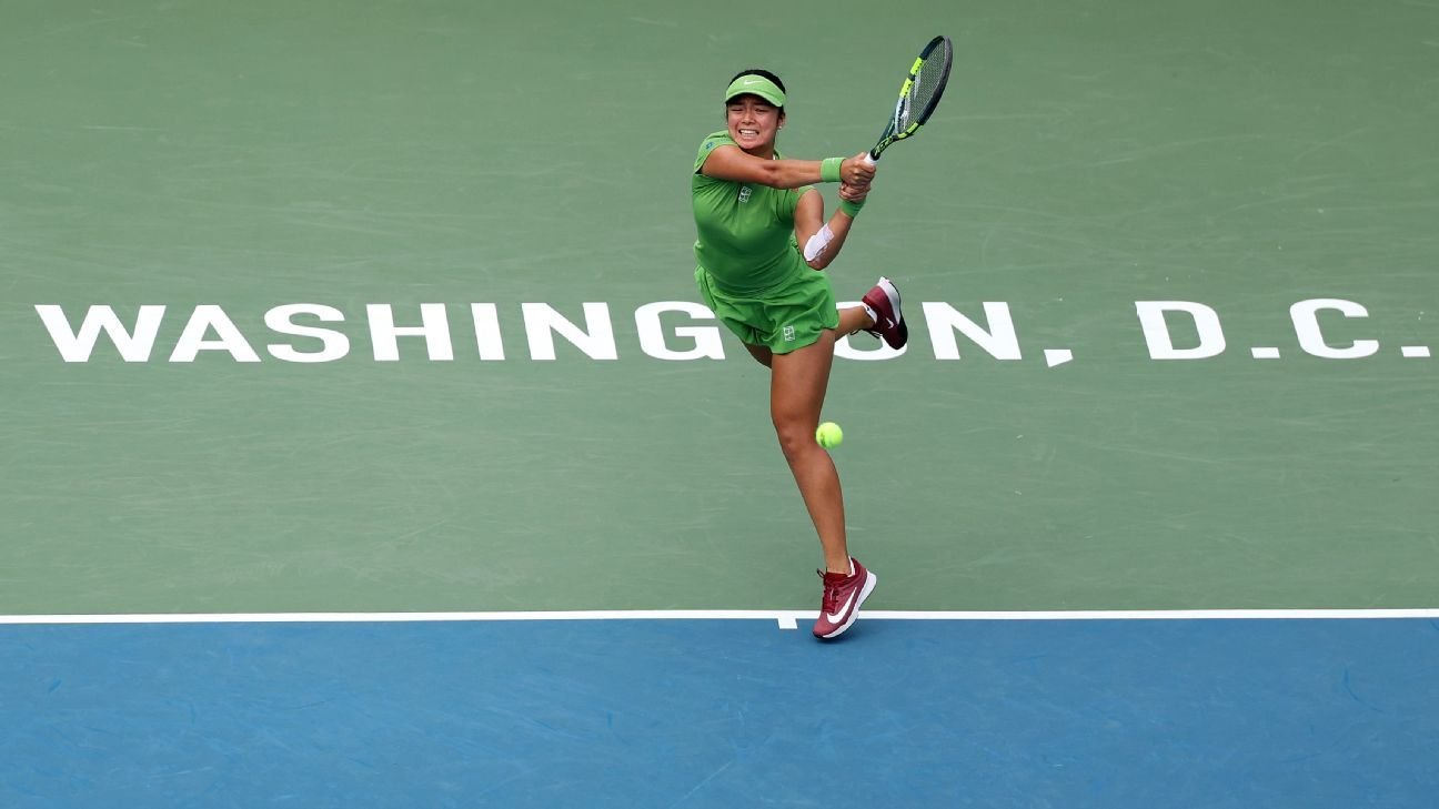 Alex Ila defeats Zheng Qinwen in Mubadala DC Open first round, setting up showdown with Leila Fernandes
