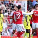 Ethan Nwaneri with Arsenal in pre-season last year
