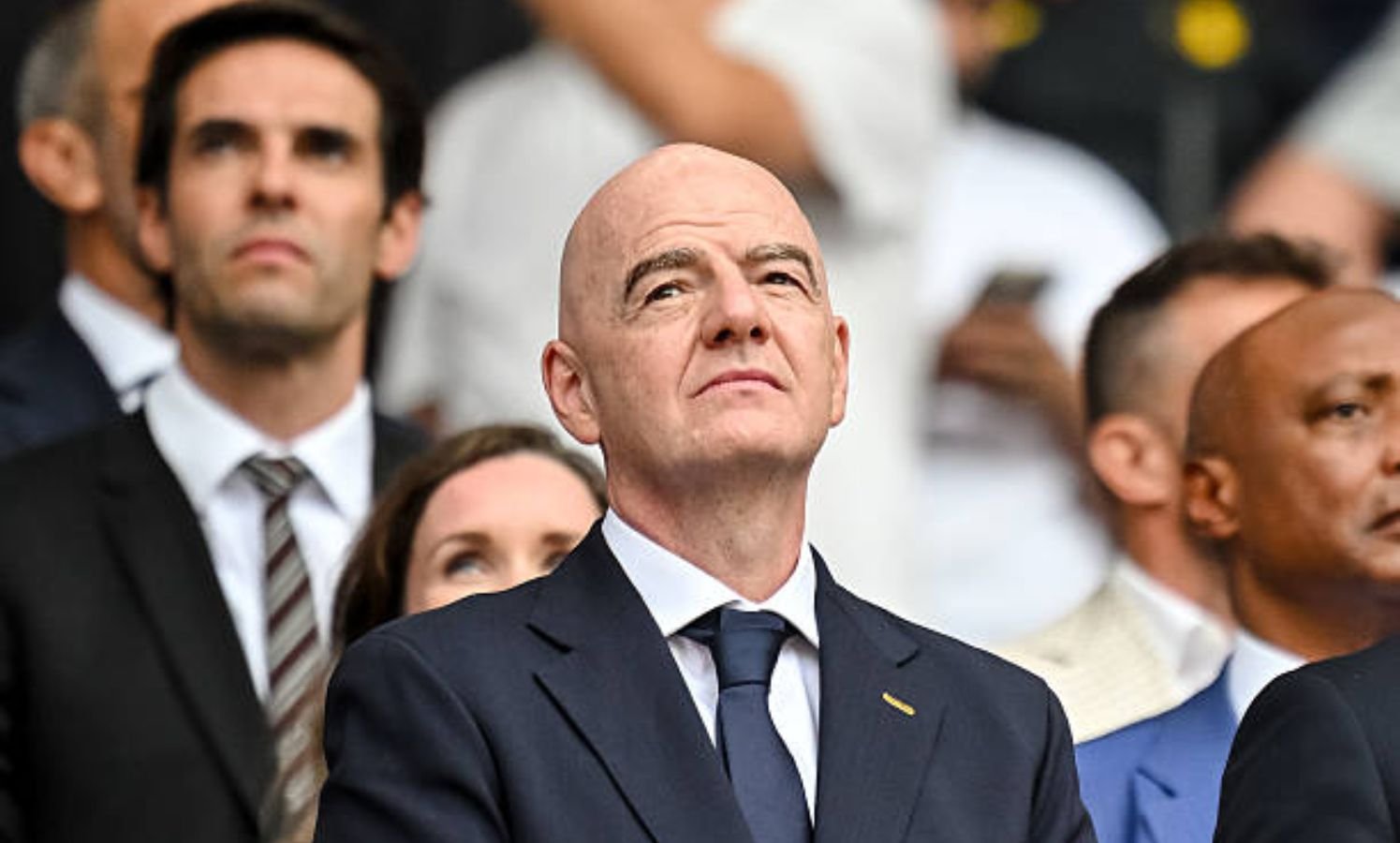 Gianni Infantino watching a World Cup game from the stands