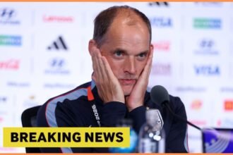 Thomas Tuchel during an England World Cup press conference
