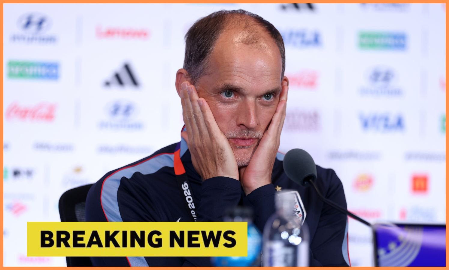 Thomas Tuchel during an England World Cup press conference