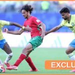 Ayyoub Bouaddi in action for Morocco against Brazil at World Cup 2026